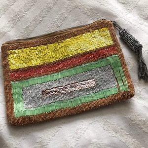 Anthropologie beaded clutch